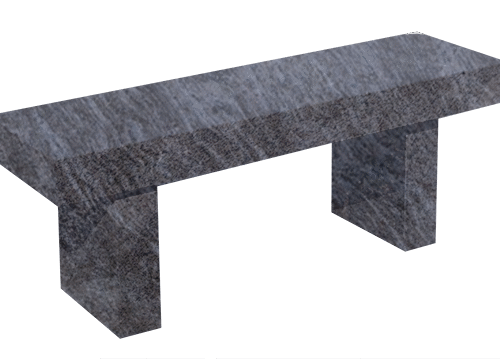 Straight Seat & Harp Leg Bench 3-0x1-2x0-4 AP Bahama Blue (2) Harp Legs 1-0x0-4x1-2