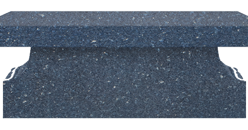 Pedestal Bench 3-0x1-2x0-4 AP Blue Pearl Pedestal 2-6x0-8x1-2