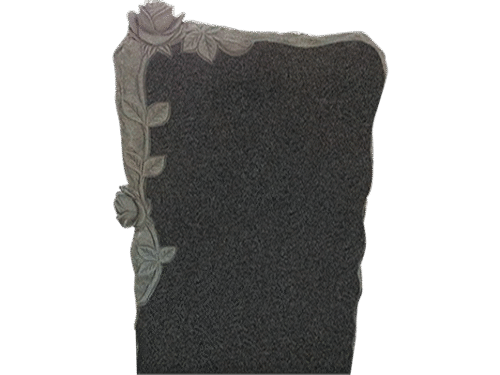 Design 44320 2-1.5x0-6x3-6 P2/BRP Dark Cloud Grey Raised rose carving, carvings/rocky area on front&back