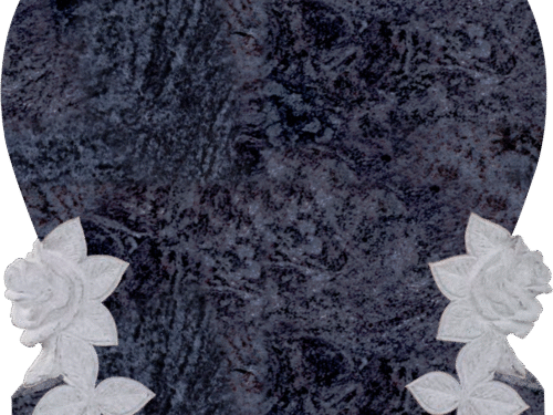 Single Heart with flowers 2-0x0-6x2-4 AP Bahama Blue